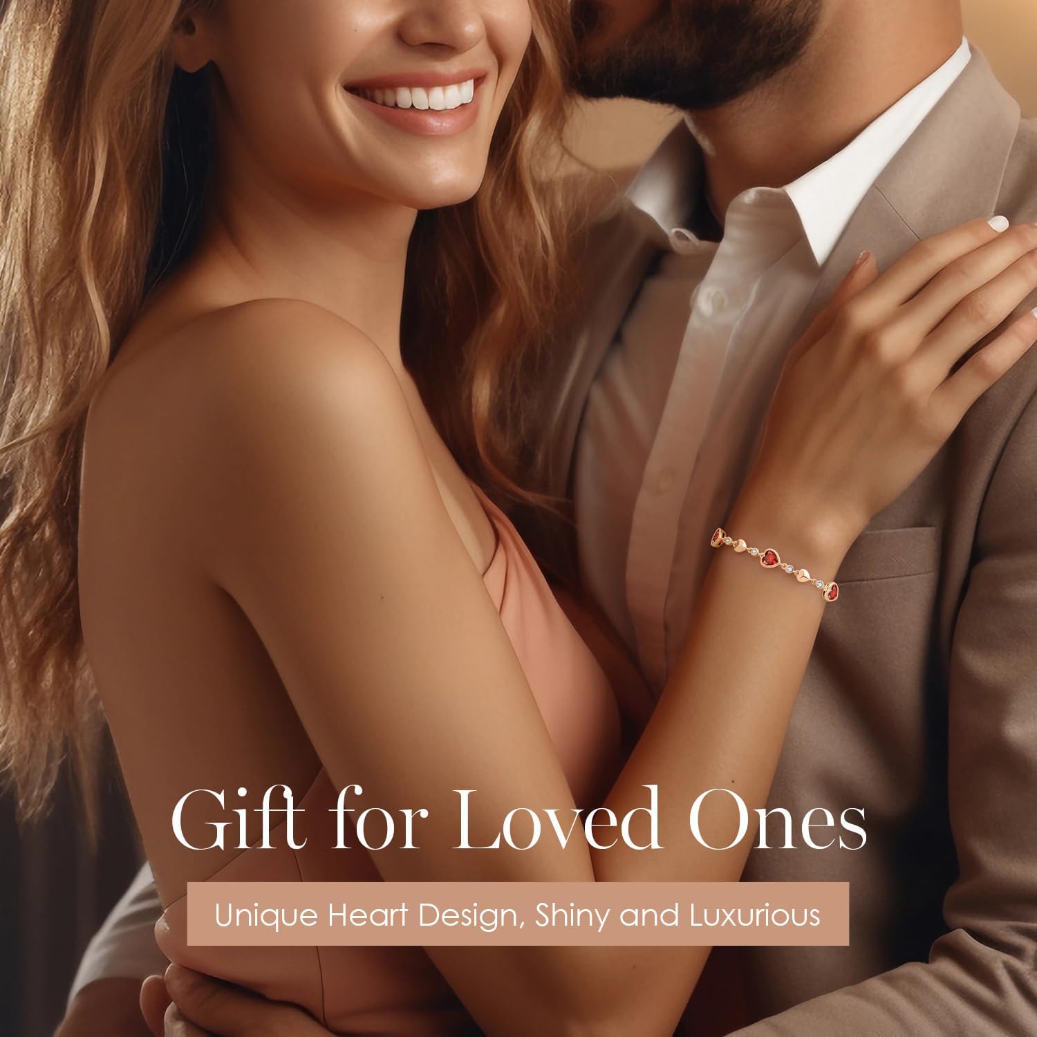 LOUISA SECRET Birthstone Bracelets for Women, 925 Sterling Silver or Brass Plated with Rose Gold Charm Link Bracelets Birthday Anniversary Christmas Gift for Women Wife Mom Girlfriend Lady - Image 3