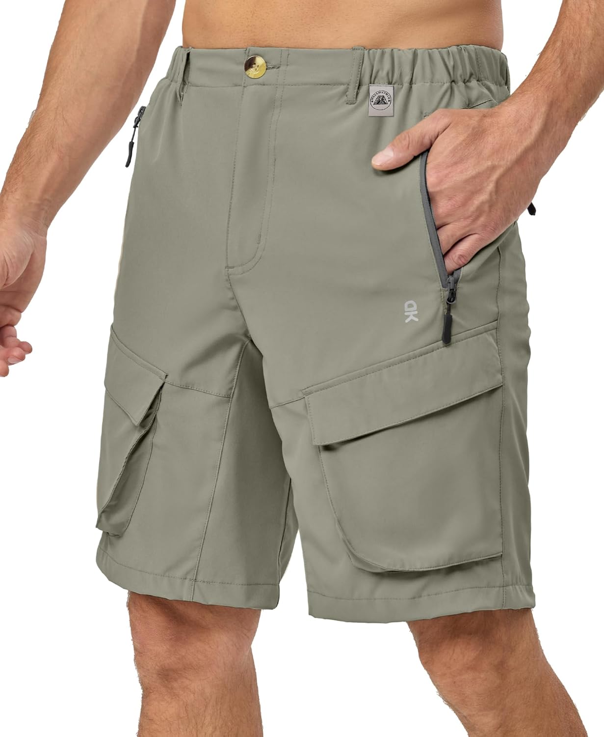 Mapamyumco Men's Quick Dry Gym Workout Athletic Shorts Lightweight 6 Pockets Hiking Cargo Shorts for Men Travel Golf Camping