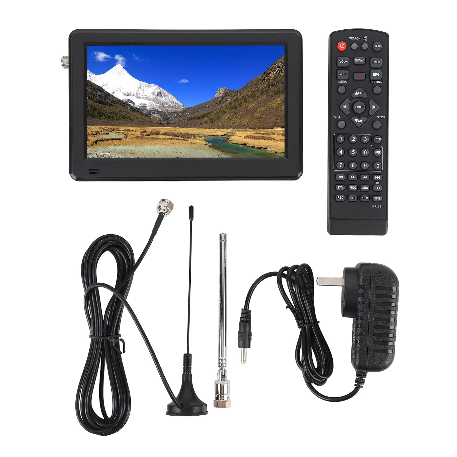 Téléviseur numérique portable de 6 pouces, écran vibrant, signal amélioré, adapté à l'extérieur