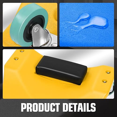 Miniatura 58 de DNA MOTORING Enredadera de plástico de perfil bajo de 40 pulgadas con reposacabezas acolchado, bandejas de herramientas y 6 ruedas, verde