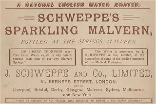 Canvas Wall Art - English School 'Advert for Schweppes Sparkling Malvern, bottled at the springs, Malvern' Wall Art for Living Room, Bedroom, or Office Décor by Trademark Fine Art