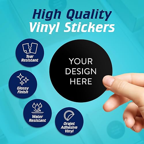 Vista 661 de DayStar Custom Signs & Design - 100 adhesivos de vinilo personalizables, con texto, imagen, diseño y logotipo; adhesivos para logotipo de embalaje