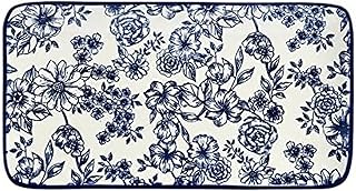 Pfaltzgraff Gabriela Blue Floral Rectangle Platter, 14.75 Inch