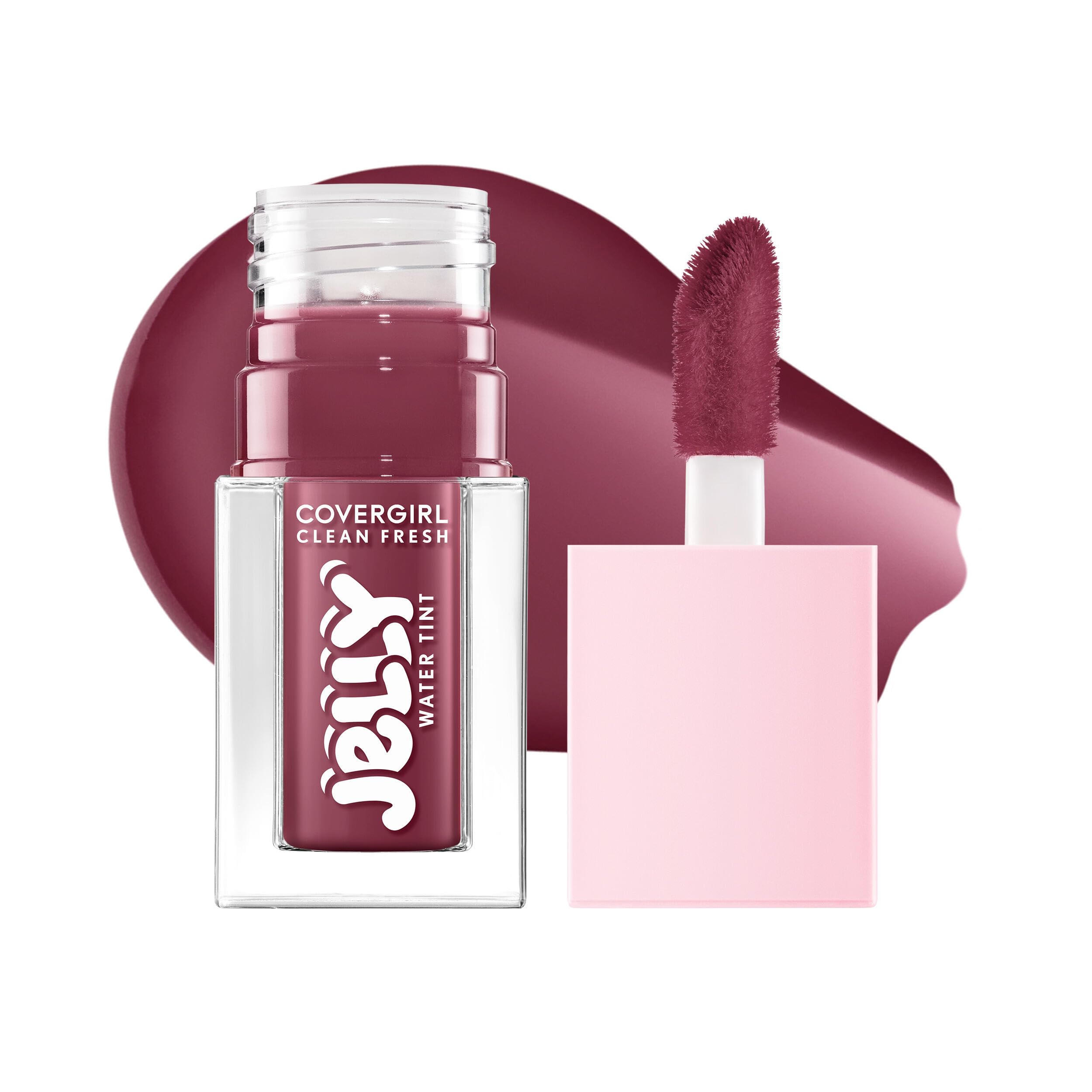 COVERGIRL Clean Fresh Jelly Water Tint, Lip & Cheek, 60 Berry Wiggle 60 Berry Wiggle 0.19 Fl Oz (Pack of 1)