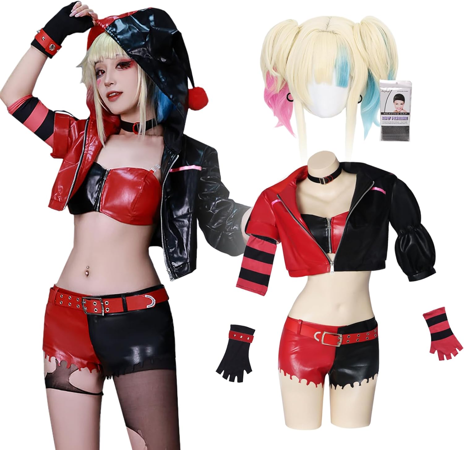 Amazon.co.jp: [milky time] ウィッグ付き ハーレイ・クイン