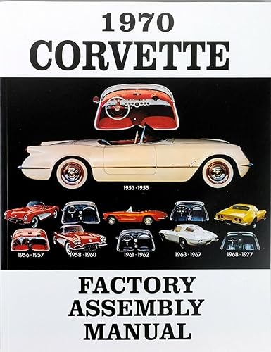 1970 CHEVROLET CORVETTE Asamblea Manual Reconstrucción del libro