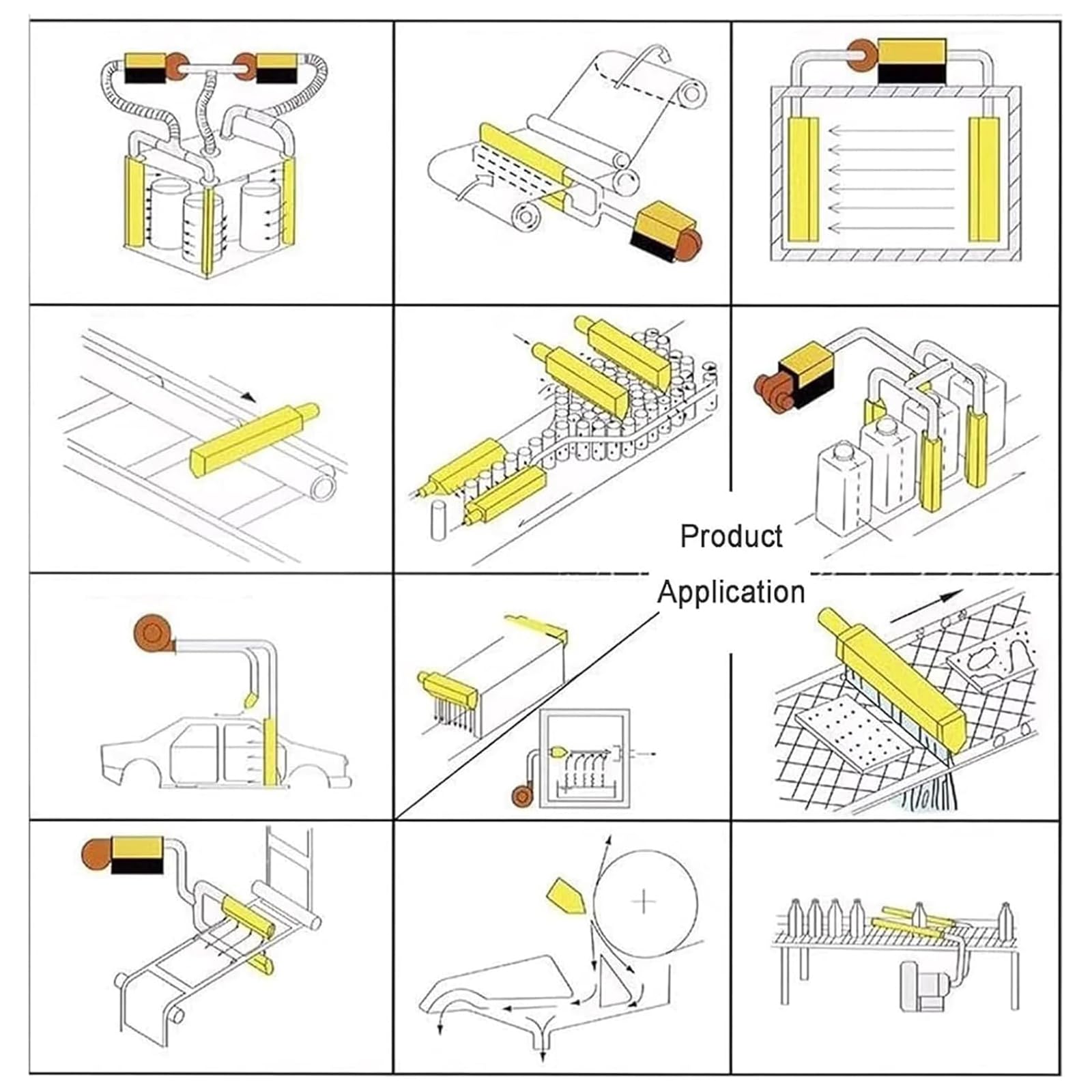 Przemysłowa dmuchawa nożowa, aluminiowe ostrze do dmuchania kurzu, gwint wewnętrzny 1/4, ciśnienie robocze 0,4-0,7 MPa, do usuwania wody i kurzu na linii produkcyjnej
