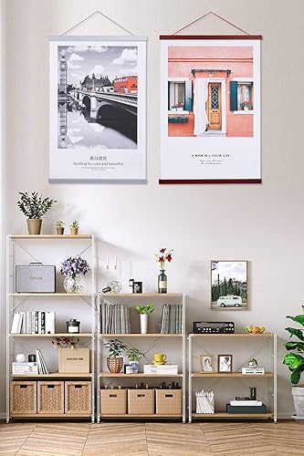 Miniatura 5 de Marco magnético con gancho de madera para póster