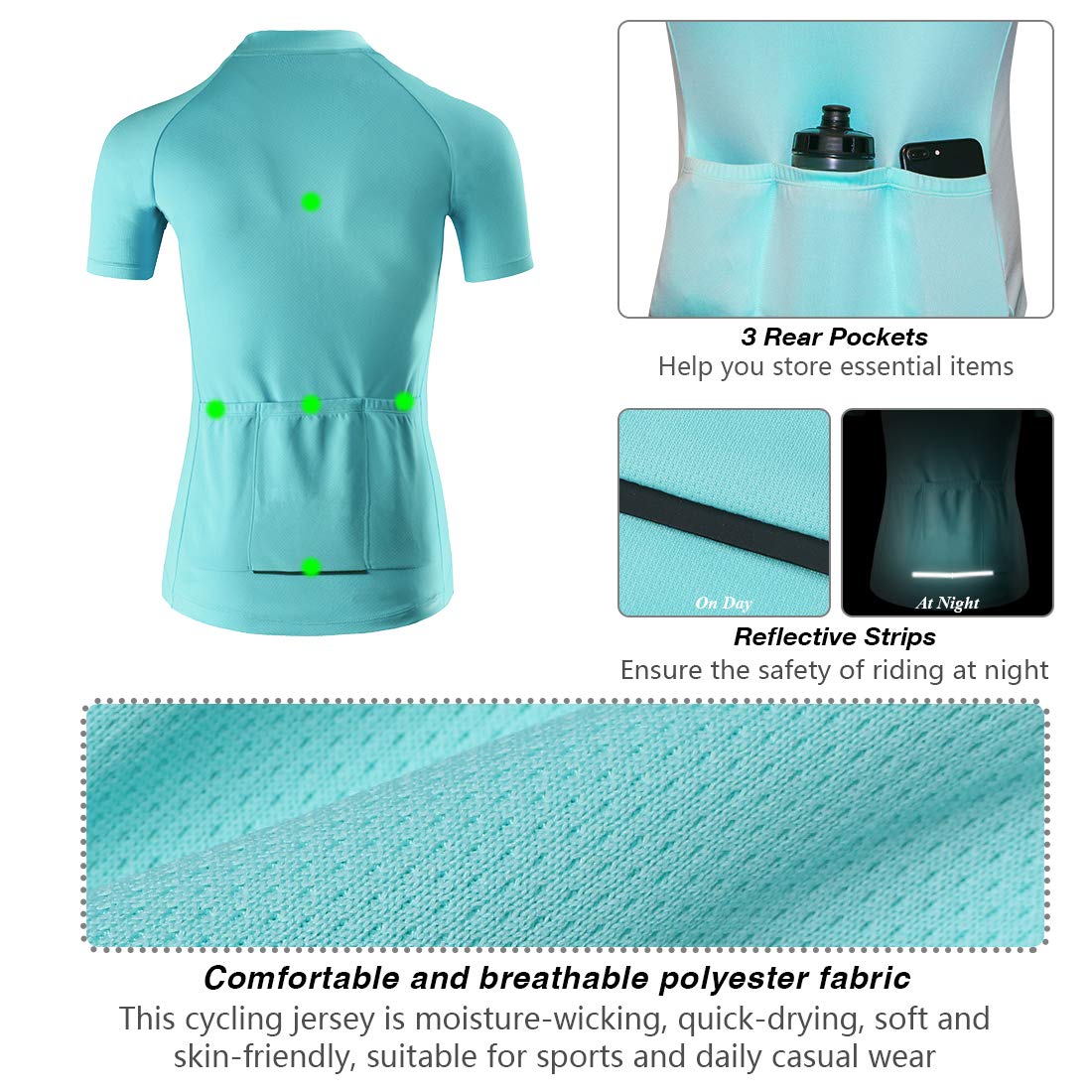 CATENA Maillot Cyclisme Manches Courtes Femmes VTT Route Respirant Séchage Rapide Haut Vélo