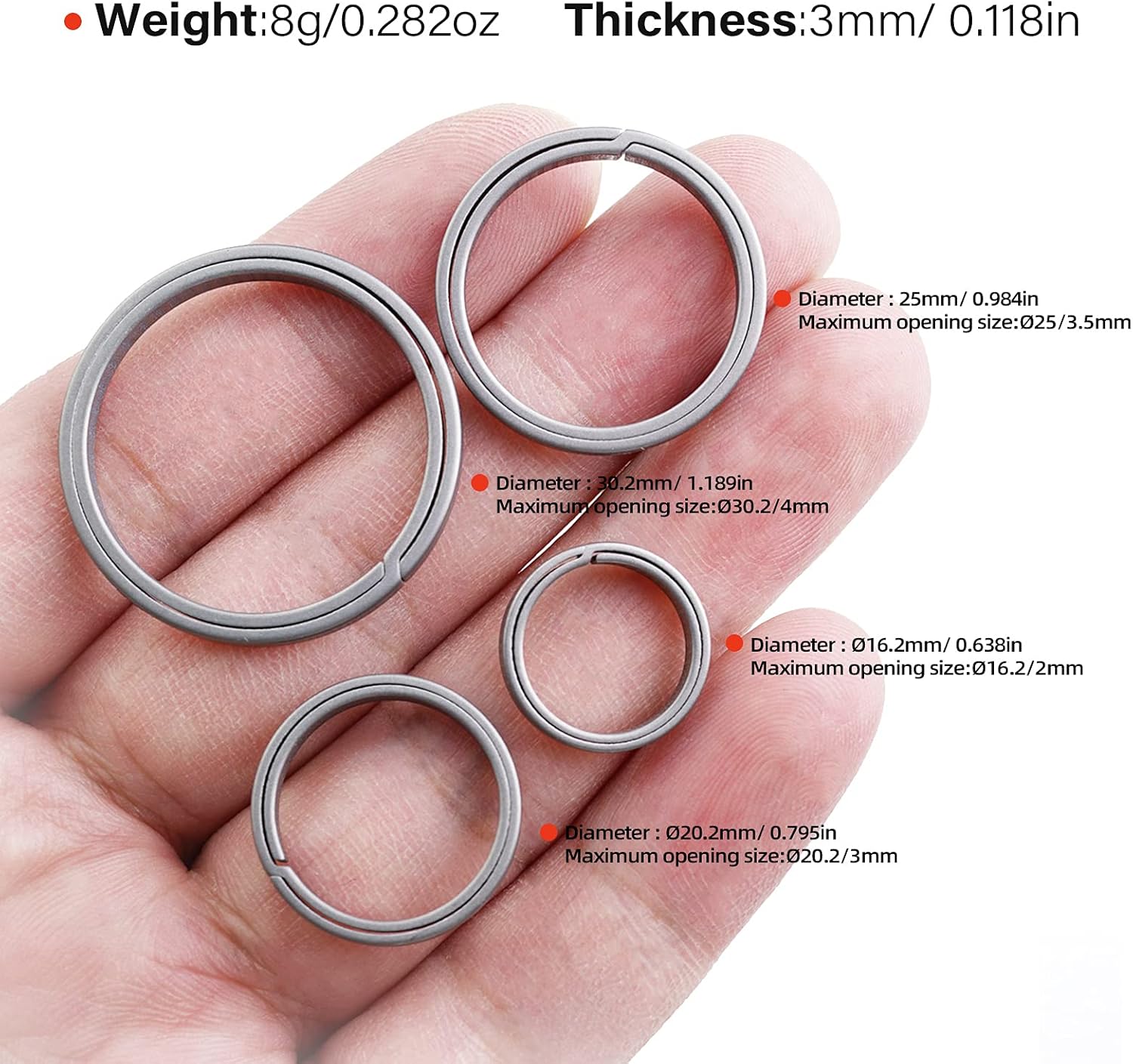 MecArmy Titanium Keychain Rings - Image 5