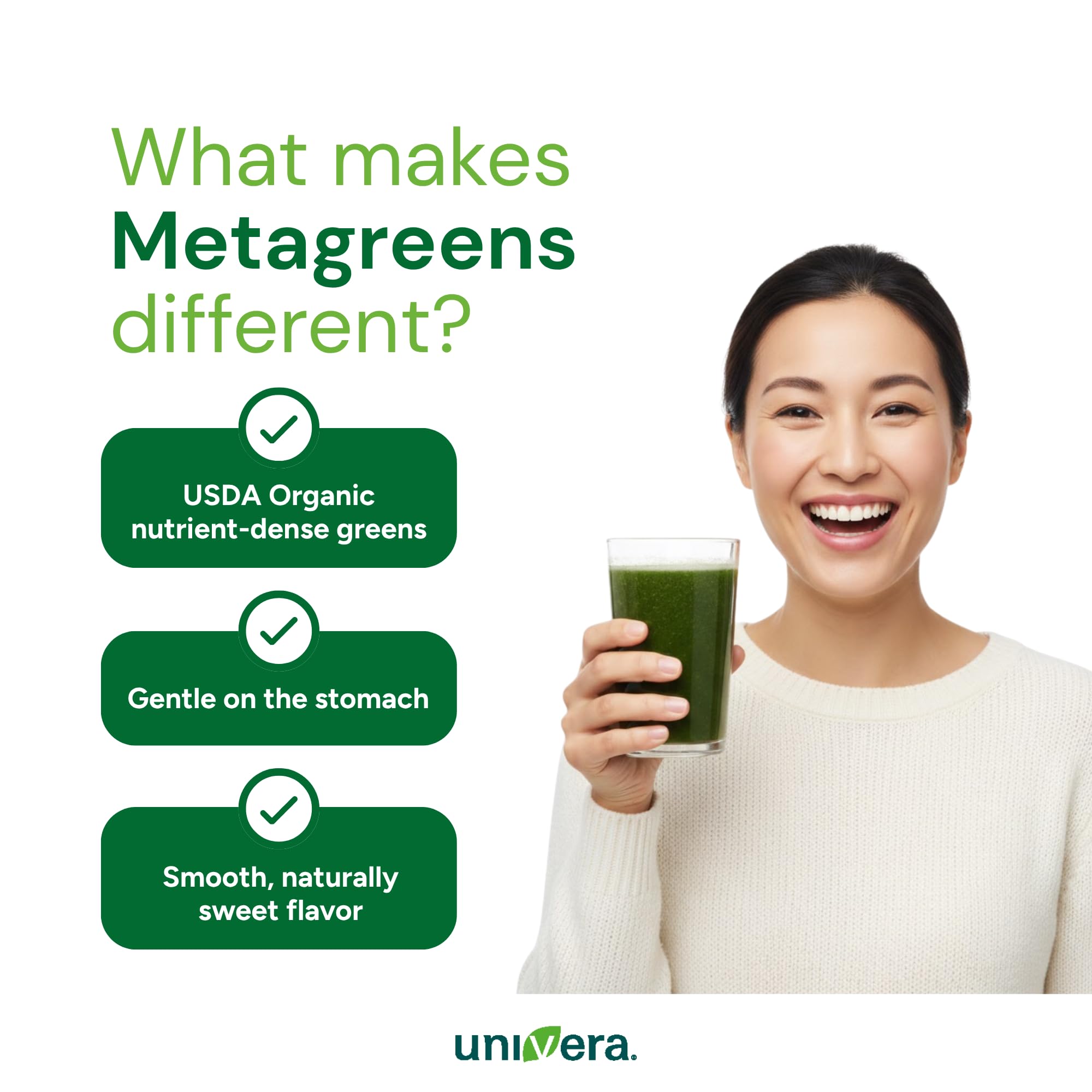 Metagreens, Organic Green Powder Superfoods Blend, 1200mg Organic Spirulina, Vital Antioxidants, Alkalize, Vegan, Vibrant Health Blend, 30-Day Supply. — Amazon image 8