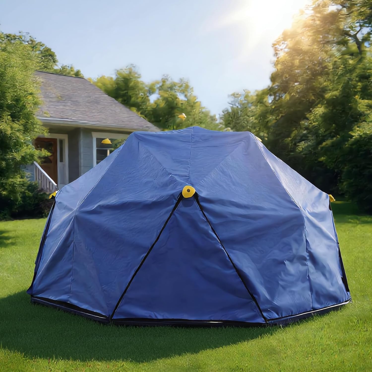 10ft Climbing Dome Canopy, UV-Resistant Play Tent Cover for Outdoor Play Equipment, Easy to Install and Washable (Canopy Only)