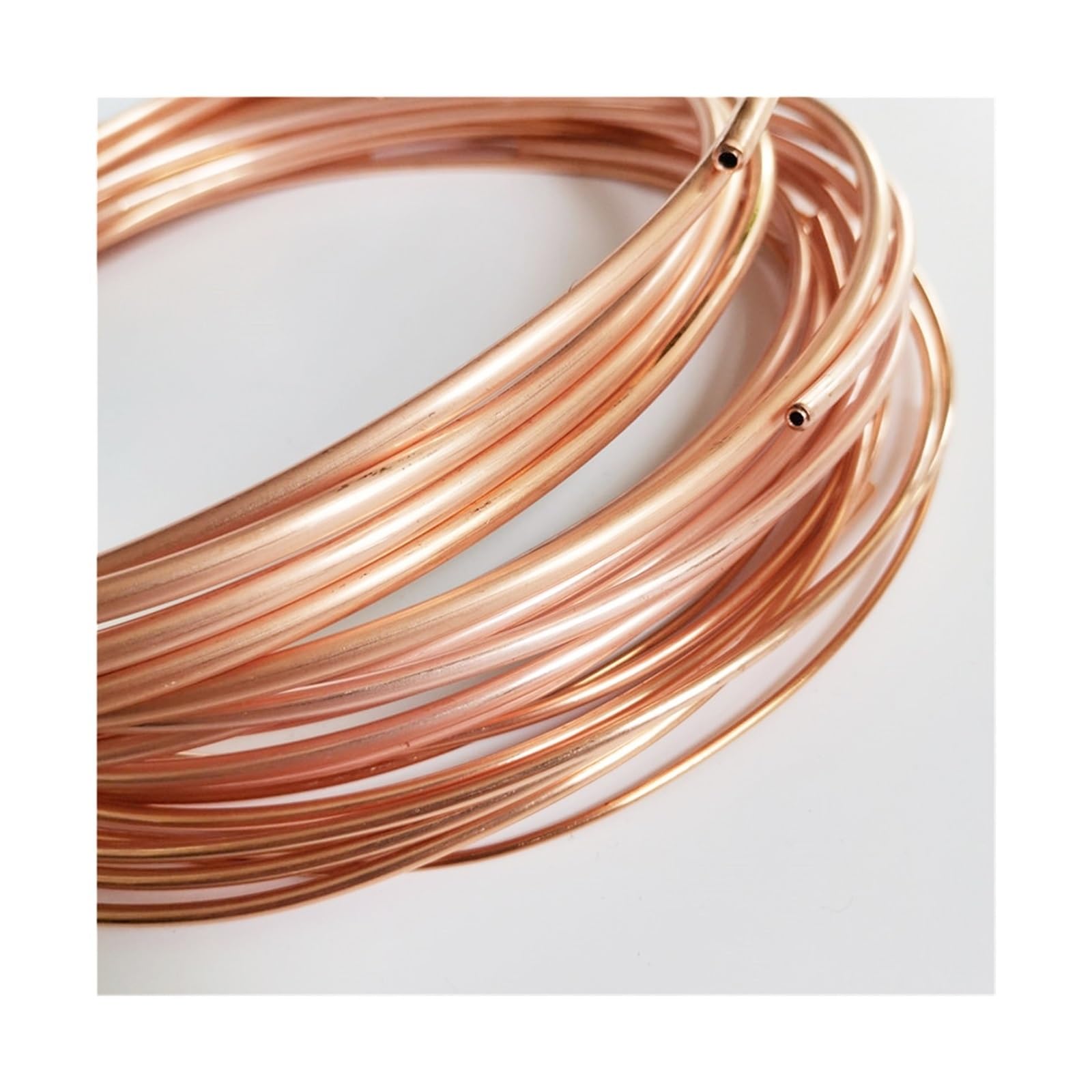 yaoqijie 10m T2 czerwona cewka miedziana 2/3/4/5mm rura miedziana klimatyzacja rura miedziana miękka rurka 99.9% T2 miedź DIY chłodzenie lasting (Color : OD 5 x T 0.5)