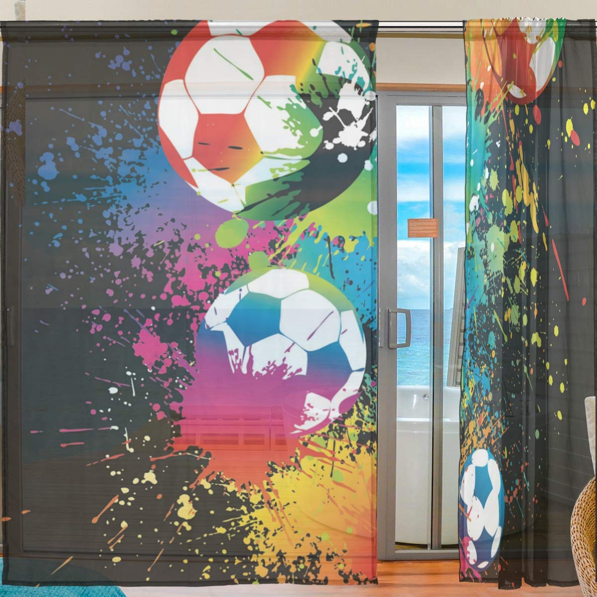 Tenda oscurante per finestre Pallone da calcio vola in porta