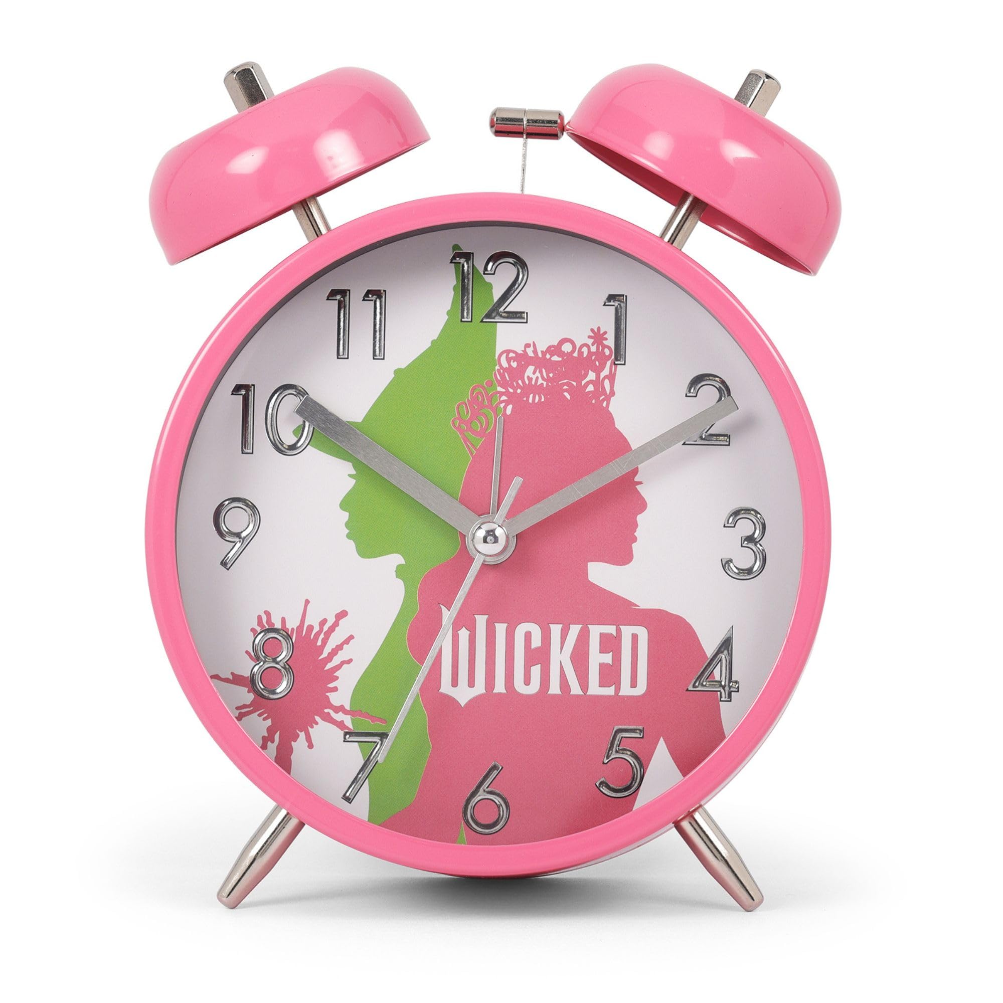 Accutime Wicked Glinda and Elphaba Silhouette Twin Bell Clock
