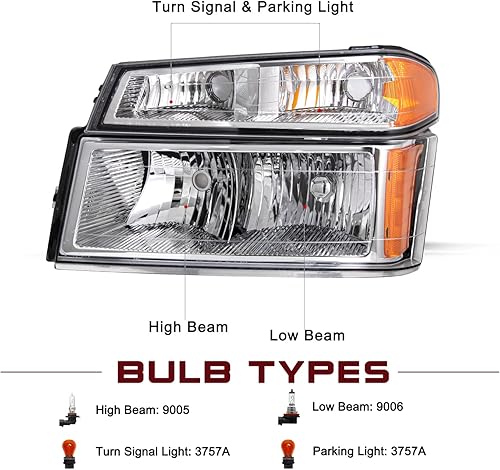 Miniatura 2 de JSBOYAT Conjunto de faros delanteros con luces de parachoques, 4 piezas compatible con Chevy ColoradoGMC Canyon 04-12, Isuzu I-Series 06-08, faro