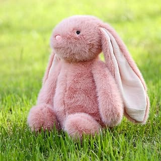 Weighted Stuffed Animal Bunny, 2Lbs Weighted Stuffed Animals Rabbit, 16" Heatable and Coolable Plushies, White Pink Brown Green and Purple Available