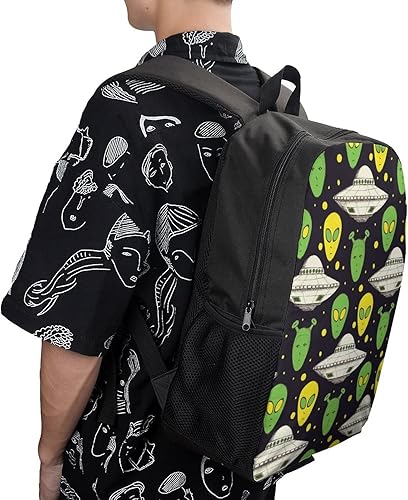 Miniatura 4 de Aliens and UFO - Mochila unisex para portátil de 17 pulgadas, ligera, mochila de viaje