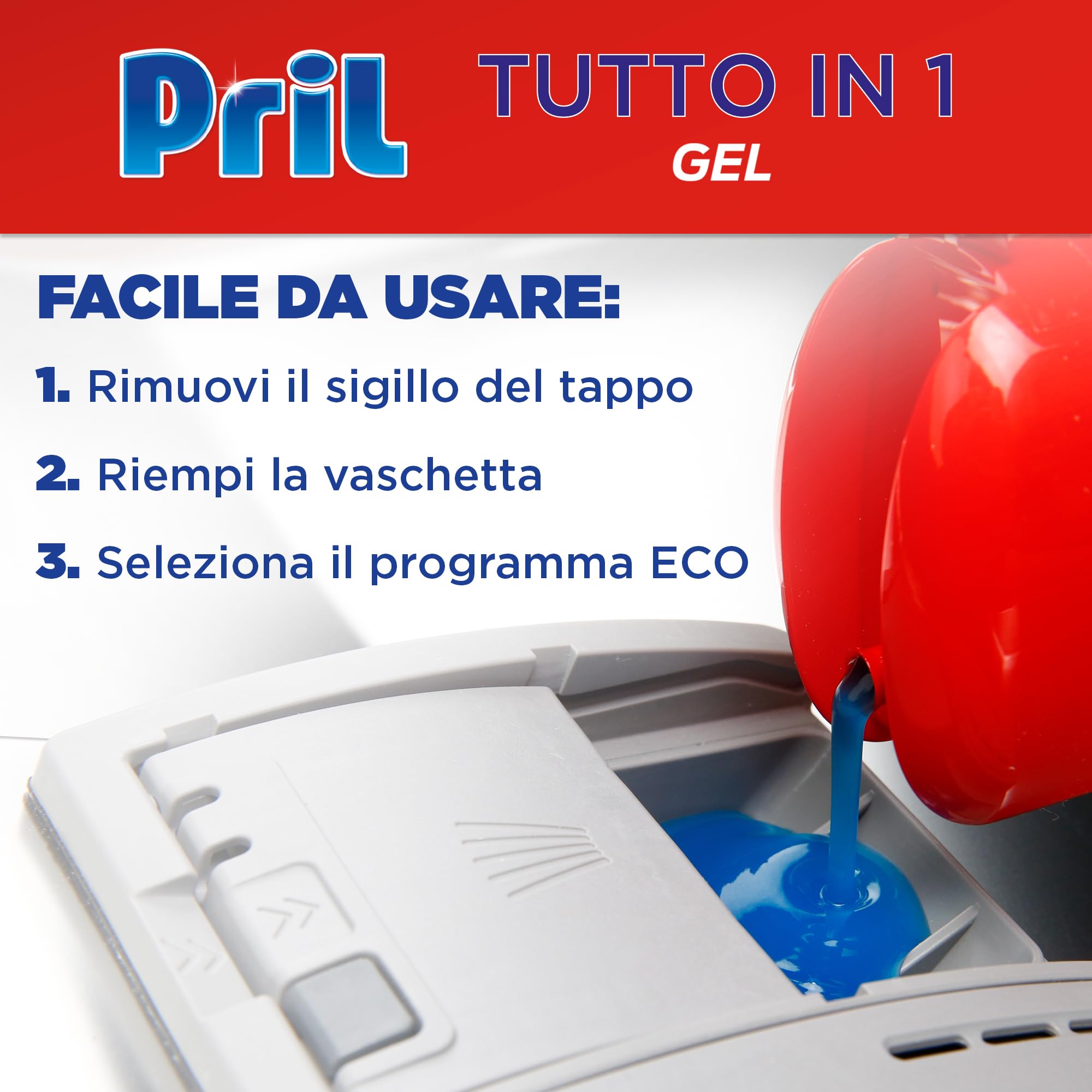 Pril Gel All In One Limone e Lime, Detersivo Lavastoviglie Liquido Multi-Azione Sporco Difficile, 6 Confezioni da 52 Lavaggi, 312 Lavaggi