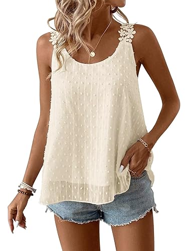 Womens Tank Tops Flowy Sleeveless Summer Boho Tank Top for