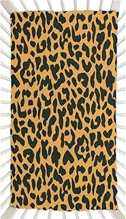 Animal Tiger Leopard Print Crib Sheets for Boys, Girls Machine Washable Soft Cozy Microfiber Fitted Crib Sheet for Standard Crib and Toddler Mattresses Boys Girls 28x52 Inch
