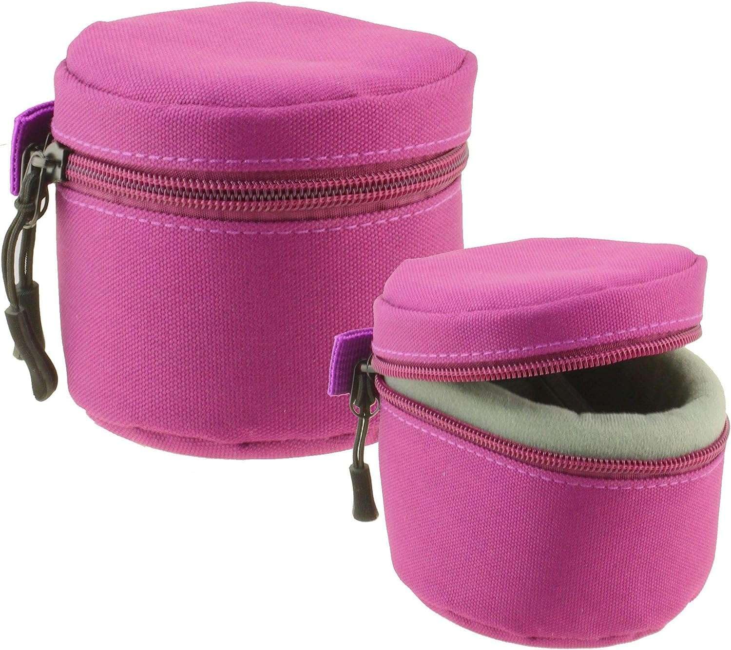 Navitech Purple Water Resistant Camera Lens Protective Case Pouch - Compatible With Canon RF-S Lens 10-18mm F4.5-6.3 IS STM