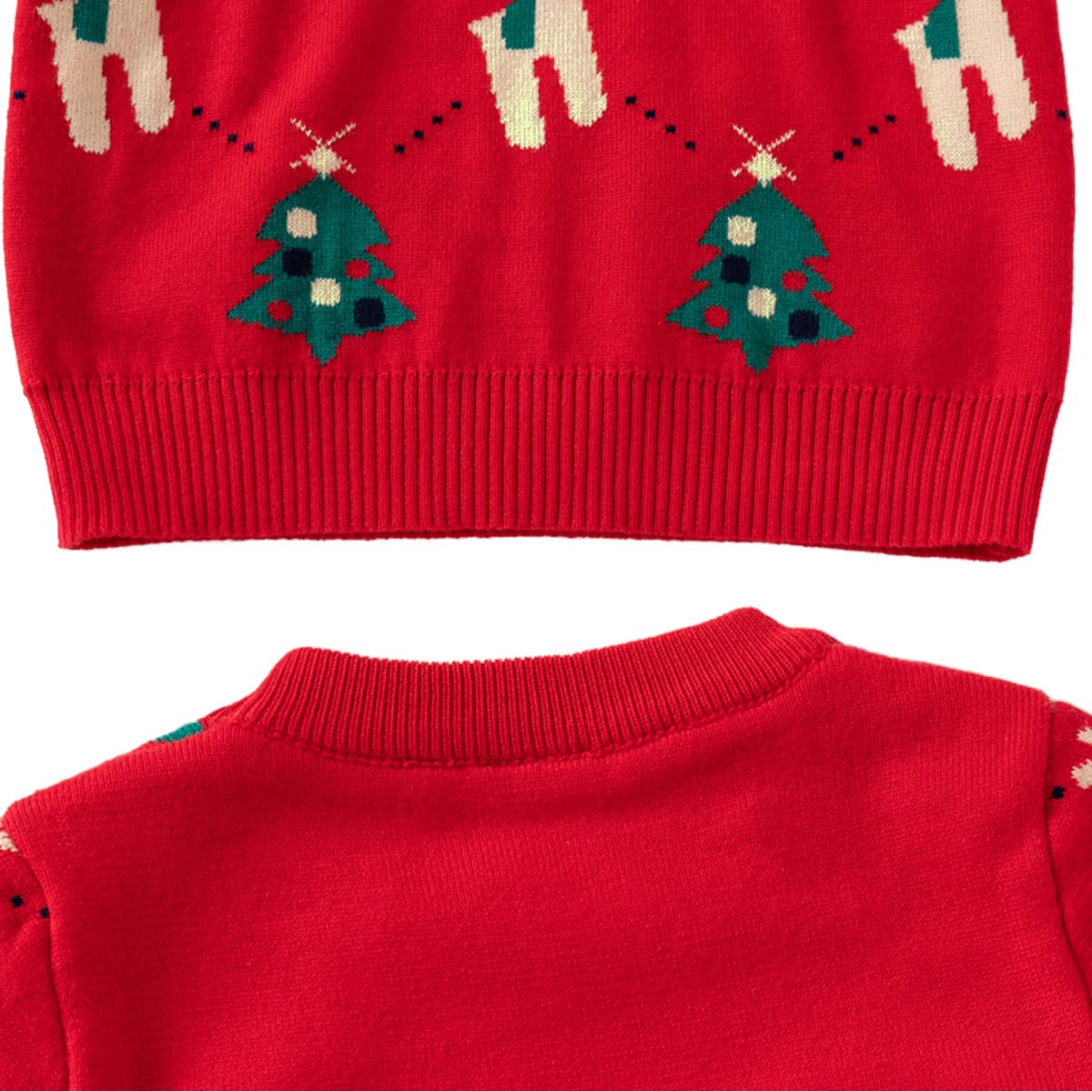 Suéter de Punto Navideño Niño Niña con Reno Papá Noel Algodón 2-7 Años