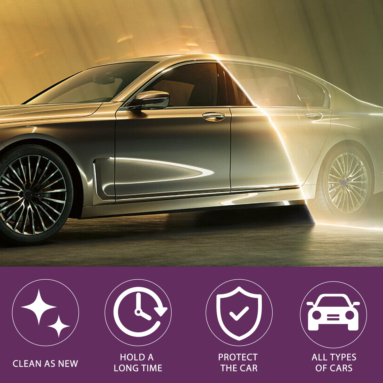 HONGECB High Protection Spray 3 w 1, Nano Ceramic Spray Coating, Renowacja Pro Auto Nadwozie, Polerowanie samochodu Powłoka natryskowa, polerka naprawa Pro Auto Motocykl karoseria, 2 szt