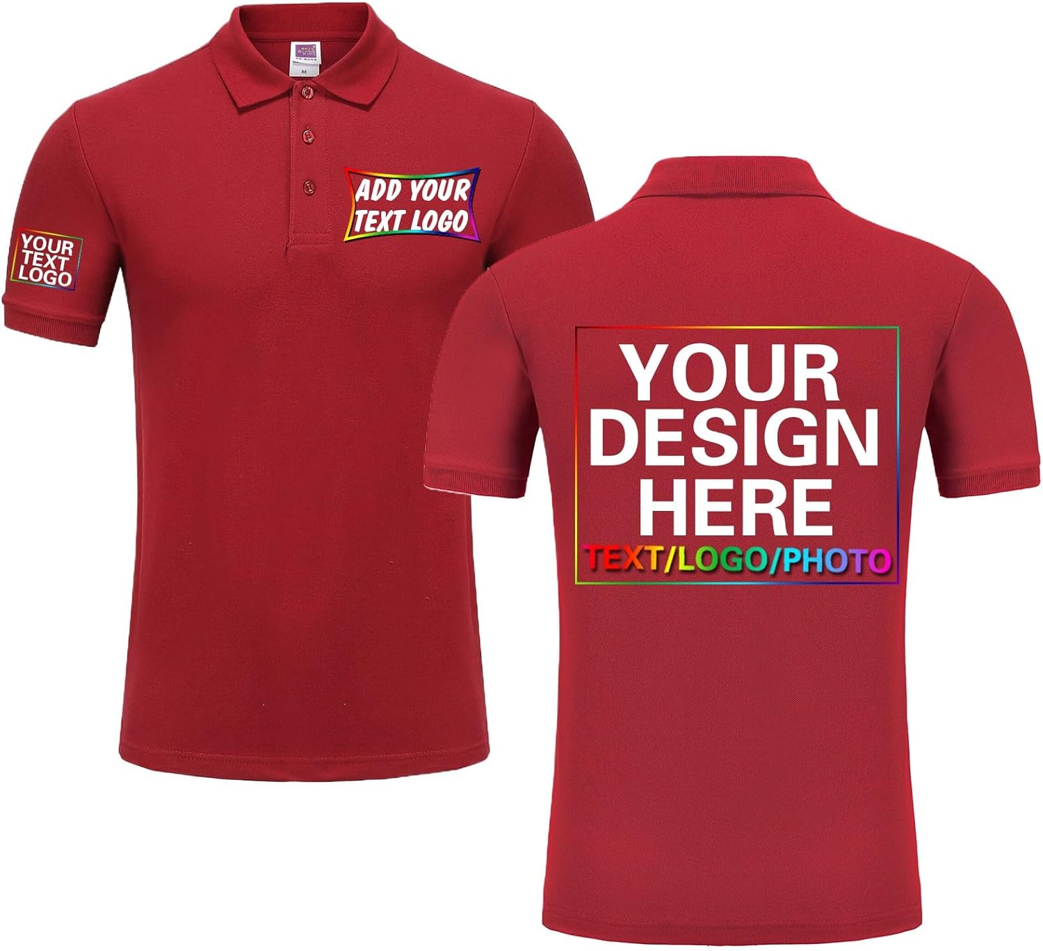 Custom Polo Shirt Design Your Own Text Logo Photo Bhutan Ubuy