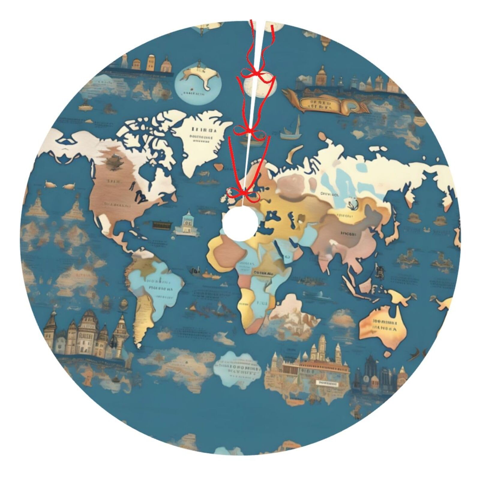 Jupe d'arbre de Noël tapis de sapin vacances décor intérieur extérieur