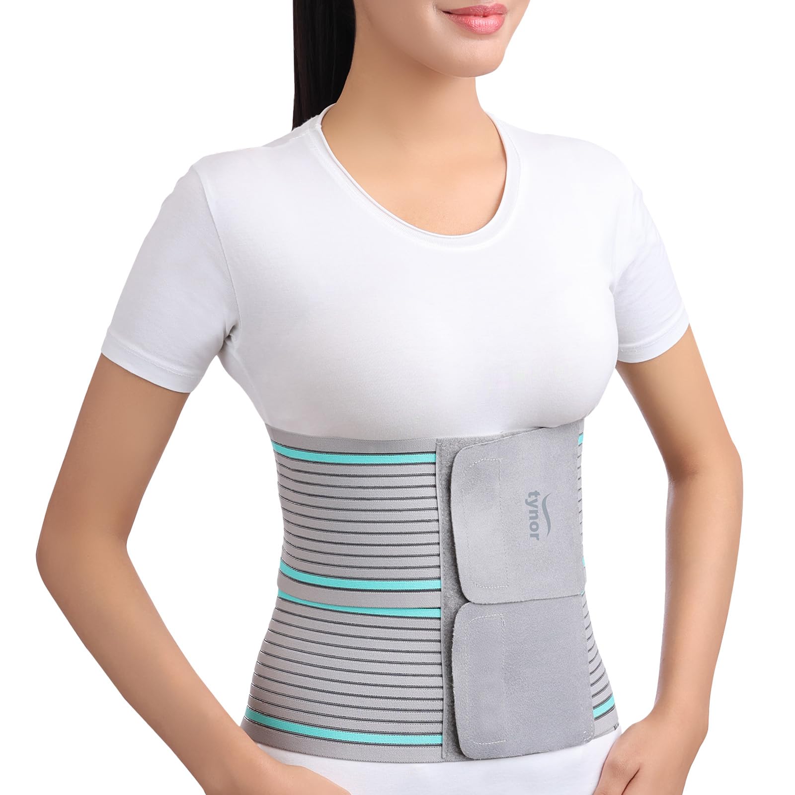 TYNOR Abdominal Belt, Grey, Medium, 1 Unit