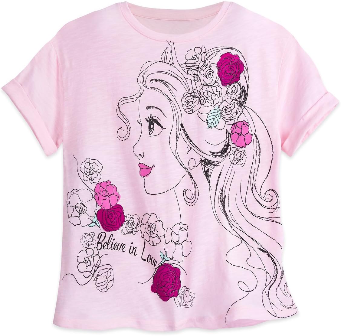 Disney Store Princess Belle Pink Tee T-Shirt Shirt