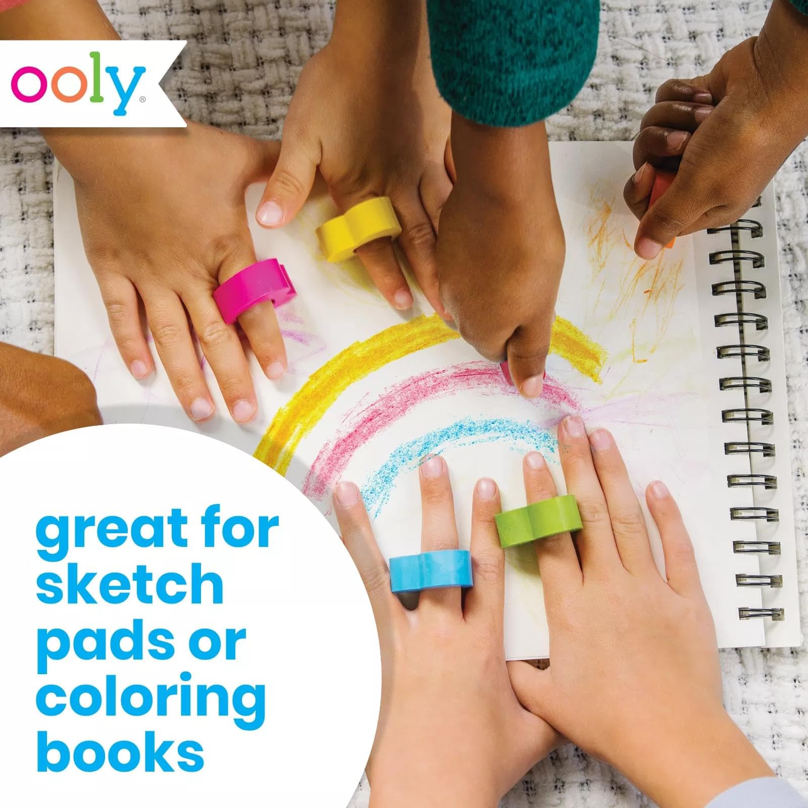 Ooly Heart Ring Chunky Finger Crayons For Toddlers And