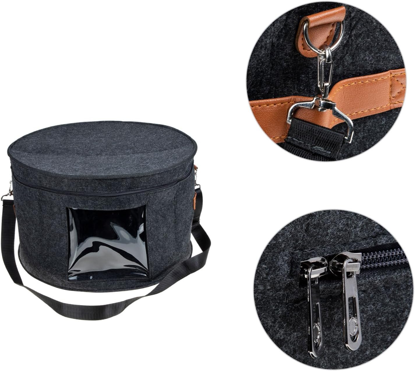 PRETYZOOM Portable Hat Storage Box Felt Organizer for Hats Underwear Socks Clothes Space-saving for Tidy Rooms Design for Home Travel