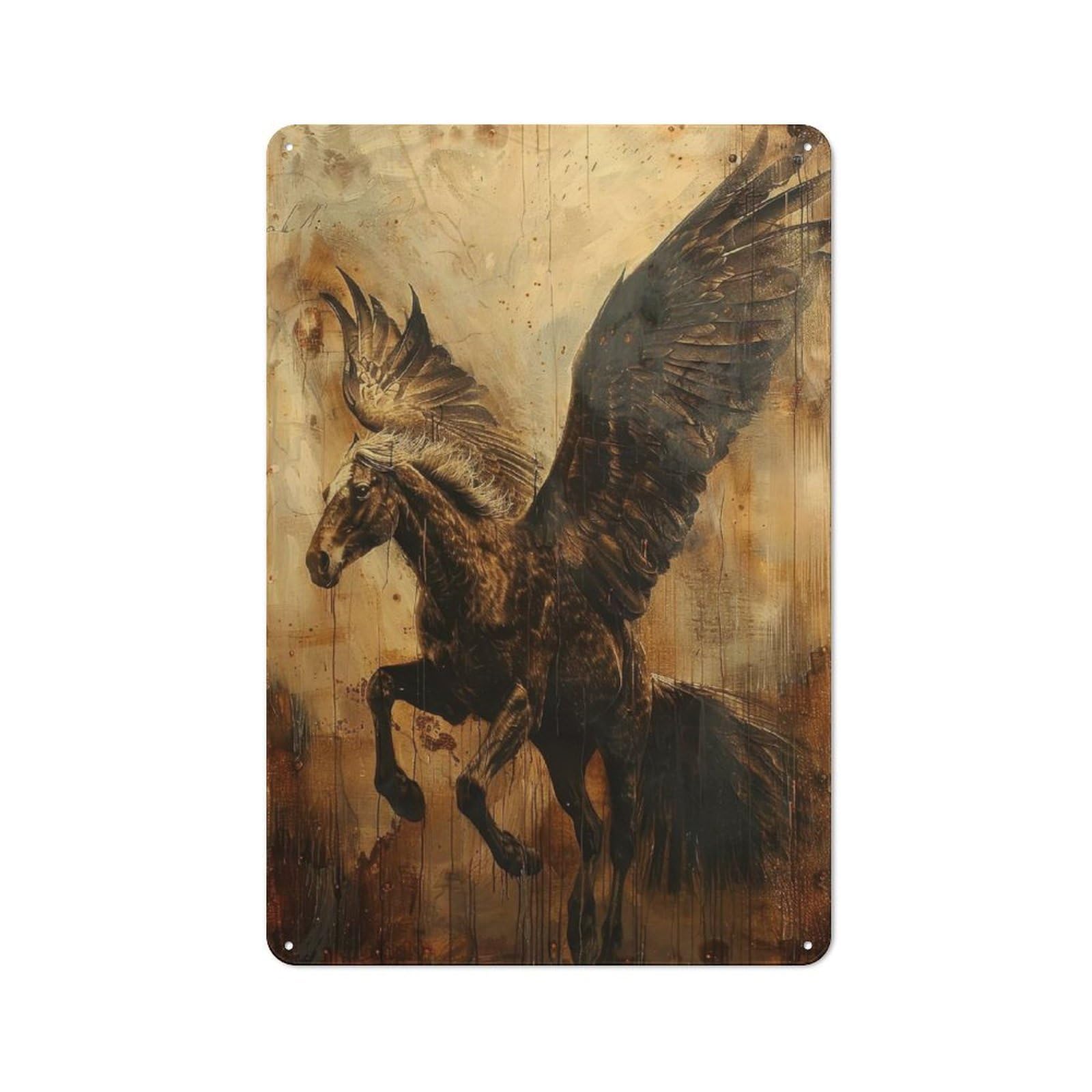 Junmoney Ethereal Pegasus Shed Style Shed Metal Sign 30X20cm, Shed Wall Decor For Shed, Garden Room, Porch Or Garage