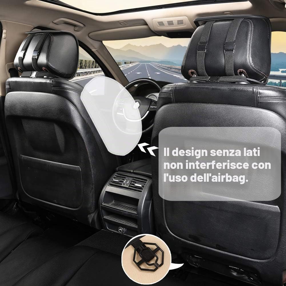 Black Panther universale auto PU pelle coprisedili anteriori Nero