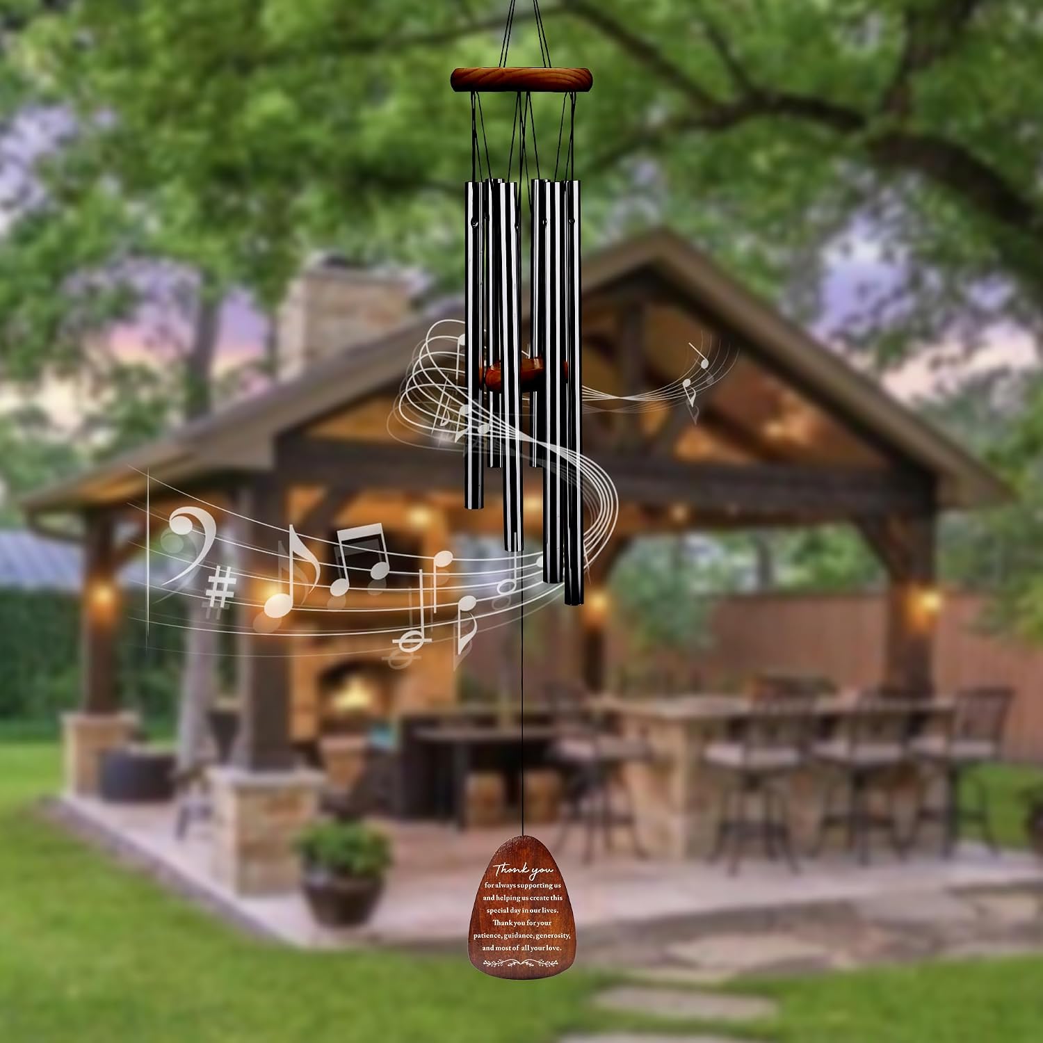 Parents Wedding Wind Chime Gifts from Bride Groom, Thank You Gifts for Mom and Dad on My Wedding Day from Daughter Son, to My Parents-in-Law Keepsake