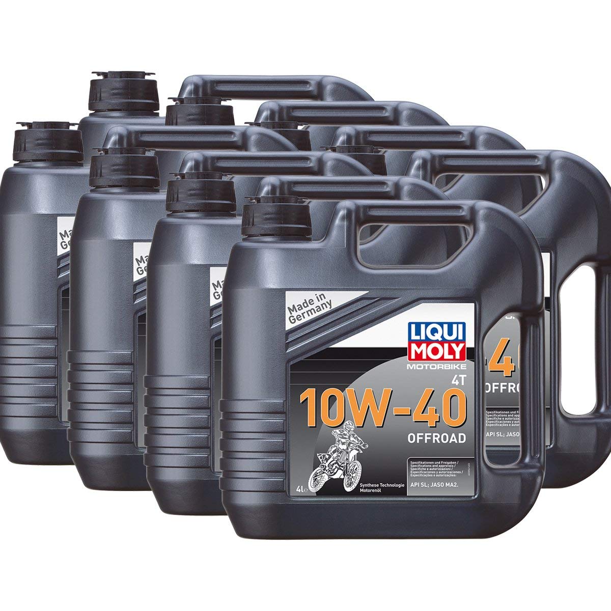 8 x de Moteur Liqui Moly 3056 Bike Offroad 4T Huile moteur 10 W 40 4L