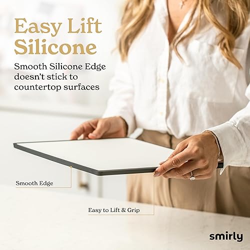 Miniatura 3 de SMIRLY Juego de tablas de cortar de plástico, tablas de cortar aptas para lavavajillas para cocina, tabla de cortar apta para lavavajillas, juego de