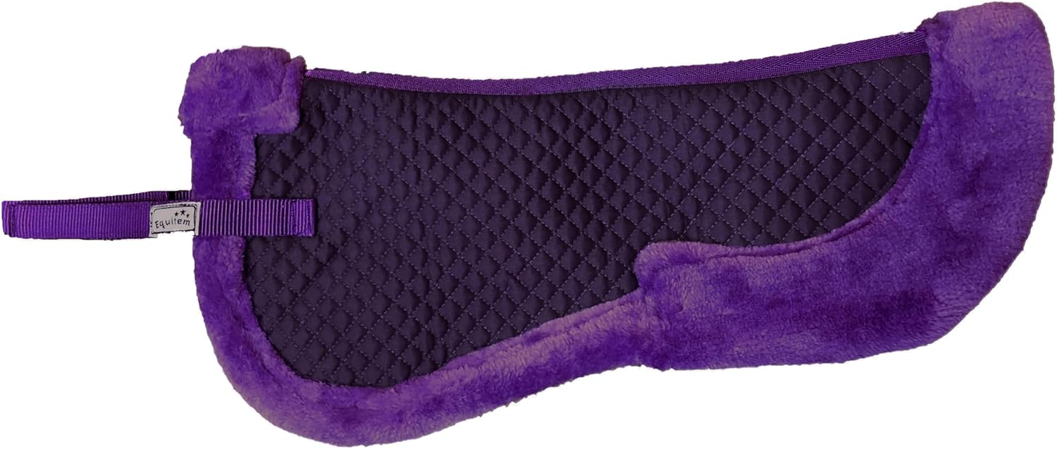Faux Fur Trim Half Pad for Pony English Riding Saddle Correction