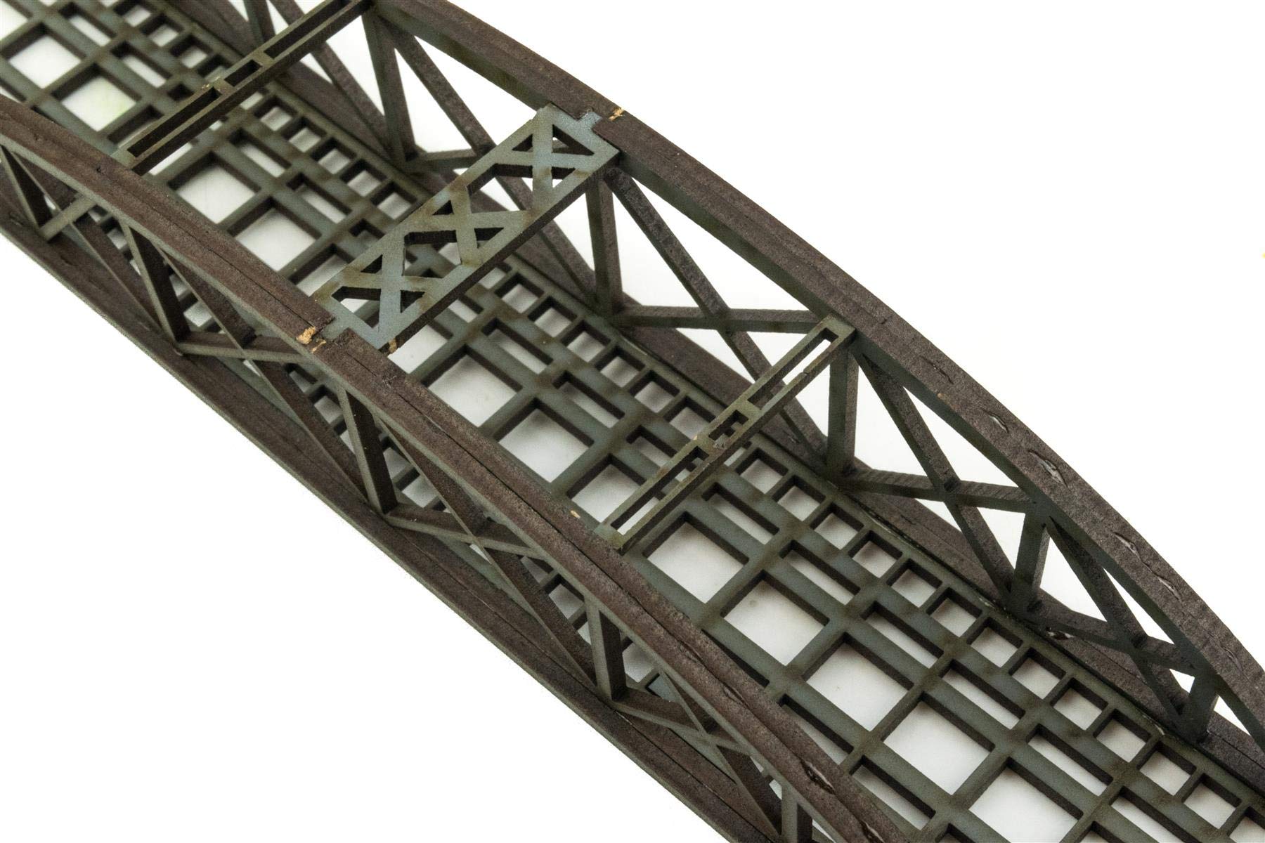War World Scenics - Pont à Voie Unique Bowstring échelle N en MDF 200mm - Couleur à Choisir - Modélisme Ferroviaire, Maquettes, Dioramas