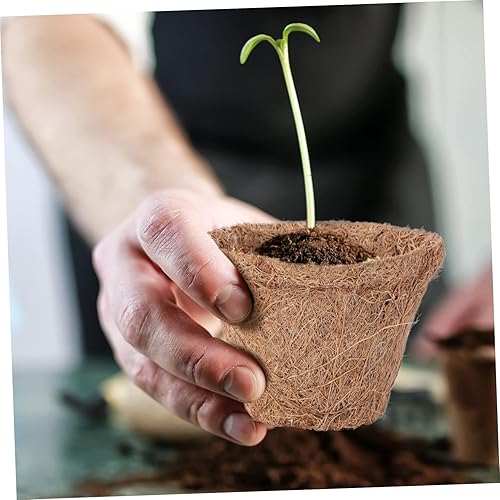 Miniatura 4 de Yardwe Maceta decorativa de fibra de coco, 20 unidades, maceta decorativa para macetas, flores, cuarto de bebé, maceta, maceta, alfombras,