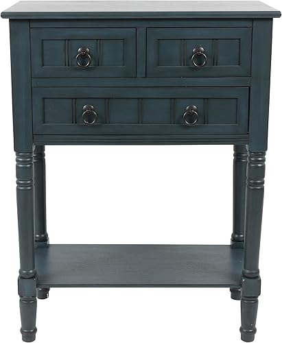 Decor Therapy Westerman - Consola de 3 cajones, color azul marino