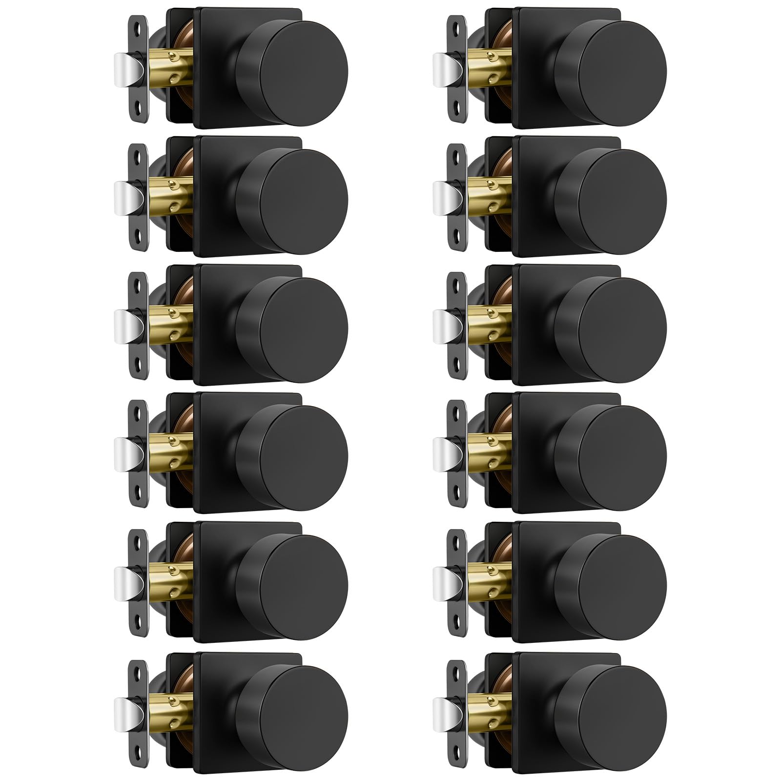 Haidms Matte Black Passage Door Knob