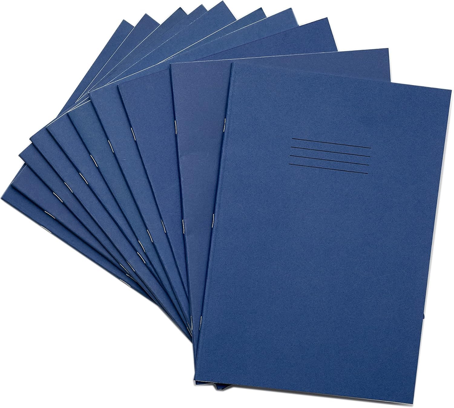 Rhino A4 Exercise Books, 48-Page / 12mm Lined Paper Notebook, 100-Pack, Office & School Stationery Supplies, Dark Blue — image 1