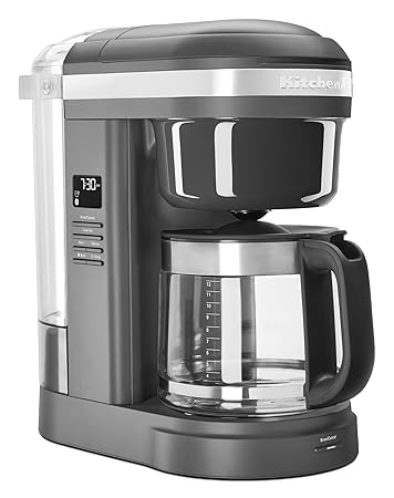 KitchenAid KCM1208DG Spiral Showerhead 12 Cup Drip Coffee Maker, Matte Charcoal Grey