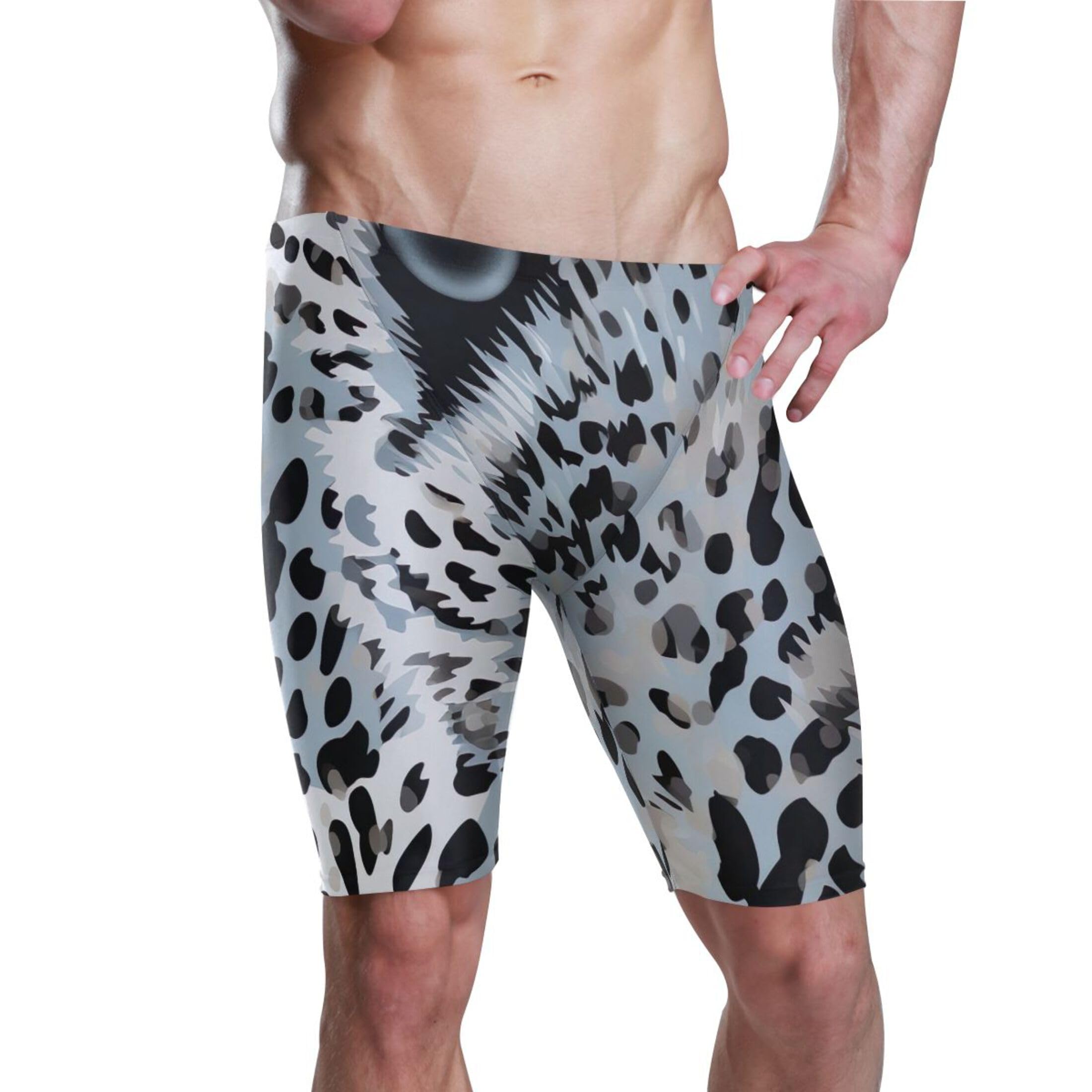 UMIRIKO Leopard Men's Swim Jammers Swimsuit M B0401146