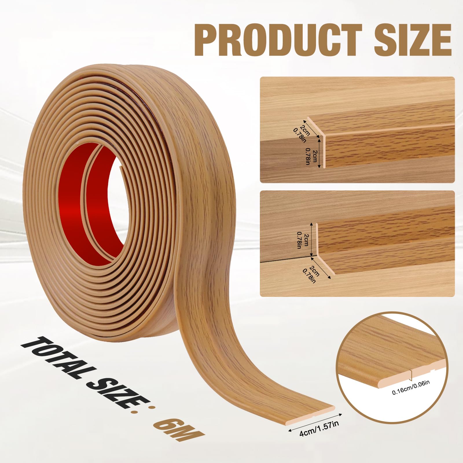 6M Corner Trim, Self Adhesive Flexible PVC Edging Strip ,Peel and Stick Wall Moulding for Tile Edging Wall - Image 3