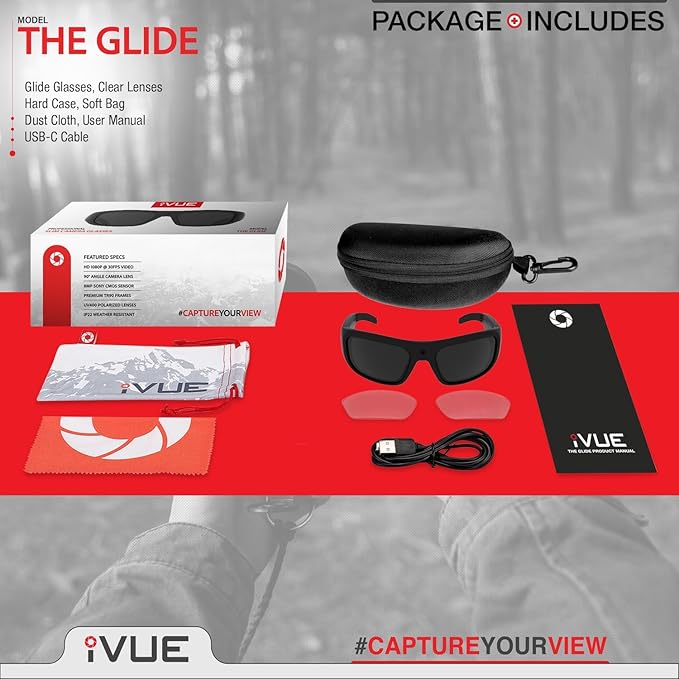 iVue Glide Gafas Cámara 1080P 64GB Negro miniatura 7