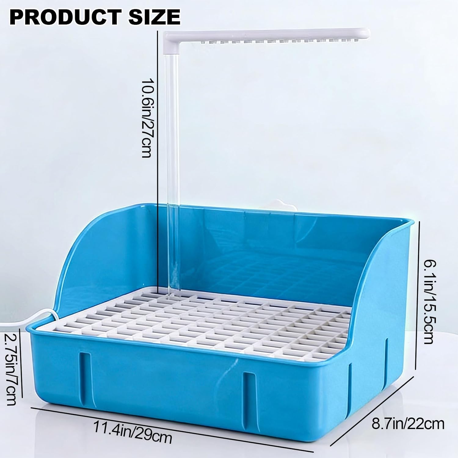 kathson Automatic Parrot Bathtub with Pump, Large Bird Shower Fountain with USB Electric Water Cycle, Parakeet Bath Tub for Medium Birds, Cockatiel, Cockatoo, Lovebird, African Grey, Conure, Budgie